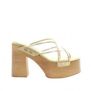 NEW HAUS OF HONEY women's connie clogs in transparent